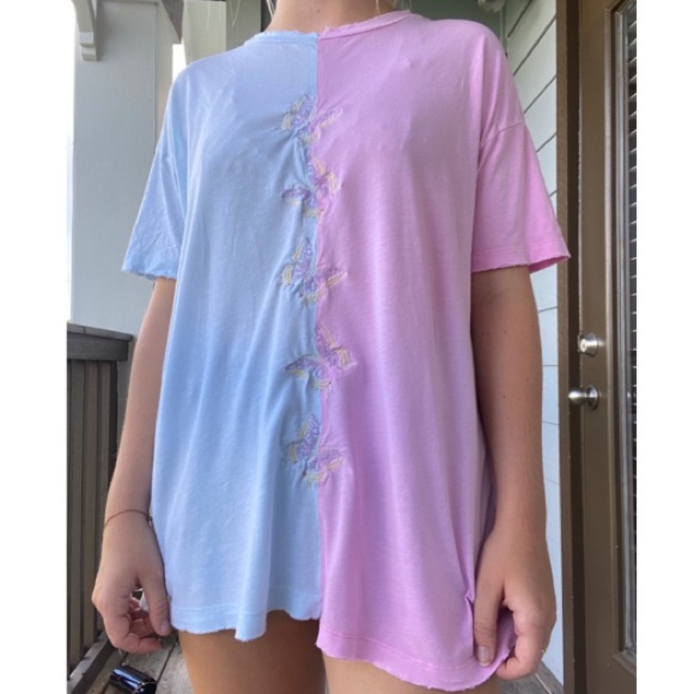 Two toned butterfly t-shirt